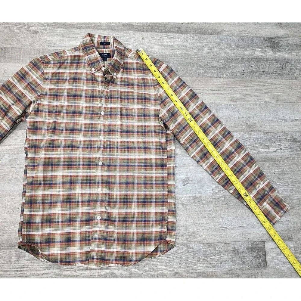 J. Crew Multicolor Men’s Oxford Slim Plaid Button Down Shirt Sizes Small